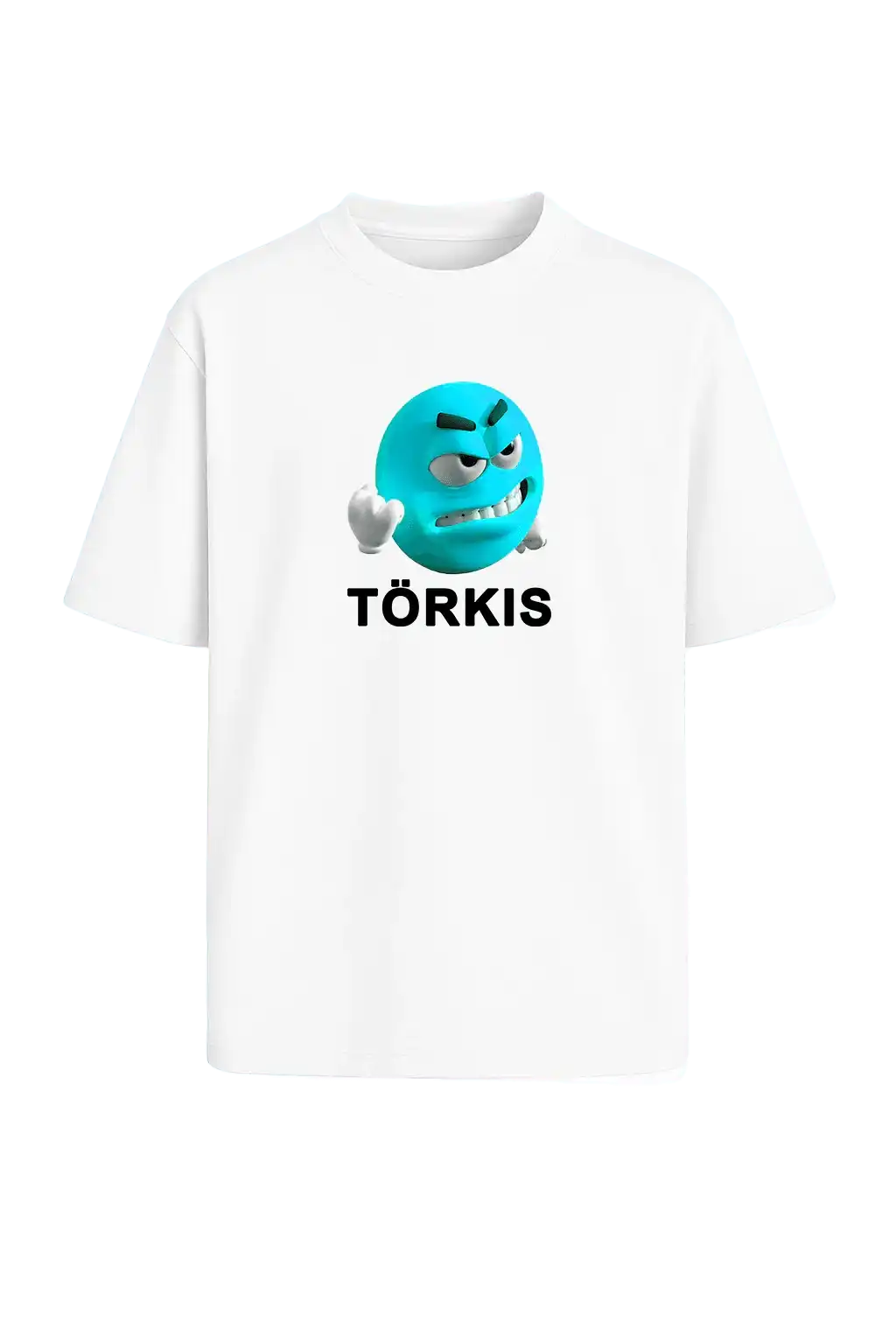 Weißes Meme Shirt mit dem Aufdruck „grr törkis“ – ironischer Fashion-Spruch im Creator Style