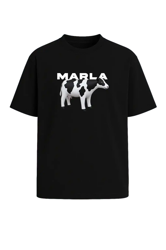 Schwarzes Meme Shirt mit weißem Schriftzug ‚Marla‘ – Papaplatte Fanartikel