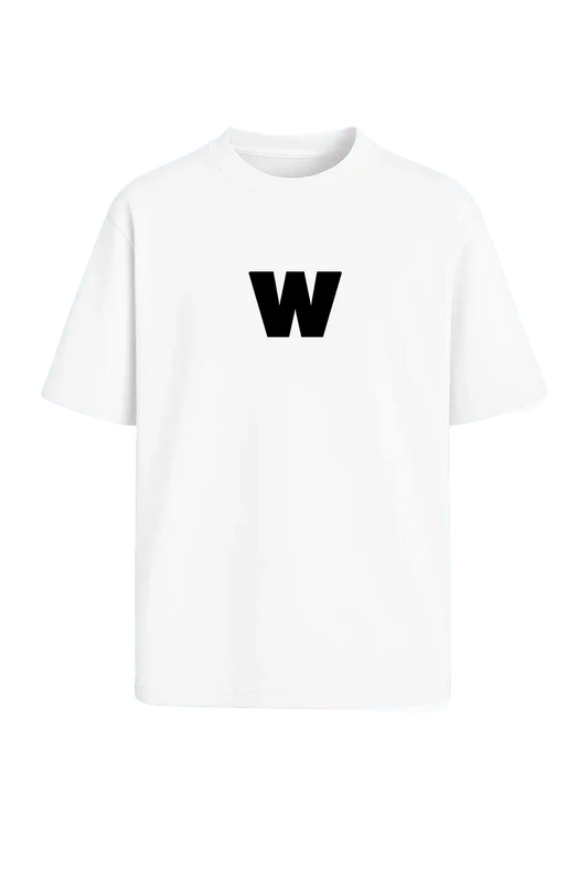 Weißes T-Shirt mit dem Internet-Slang „w-gewinner“ – Creator Meme Fashion Piece
